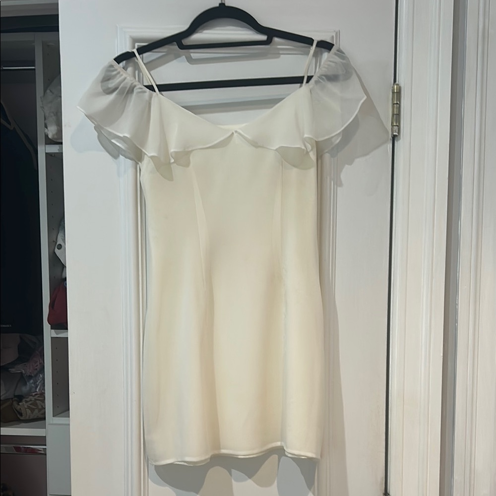 Elegant Off-Shoulder White Dress